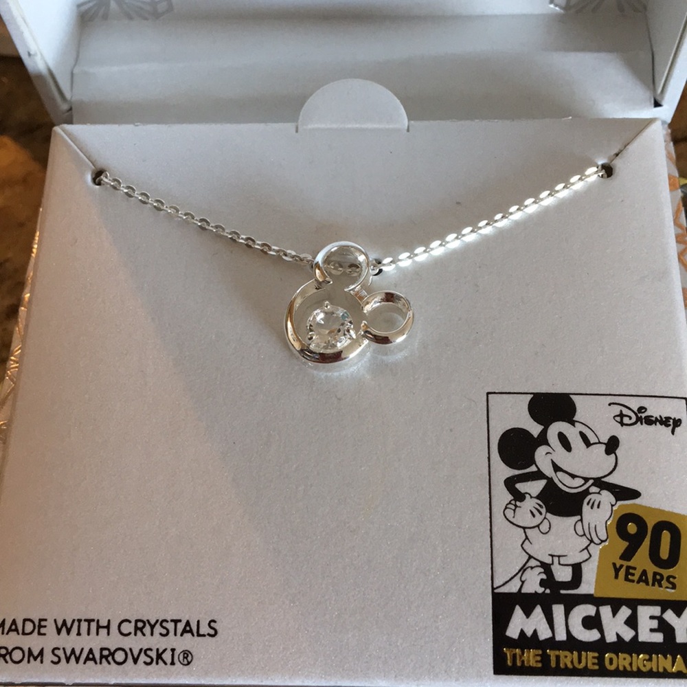 NIB Disney 90 Anniversary Mickey Swarovski Pendant
